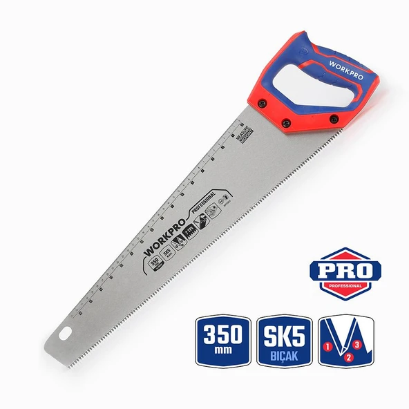 WORKPRO WP215035 350mm SK5 7 TPI Ağır Hizmet Tipi El Testeresi ürün görseli 1