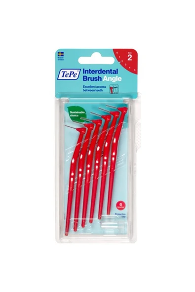 TePe Angle Saplı Arayüz Fırçası Kırmızı 0,5 Mm 6 Lı ürün görseli 1