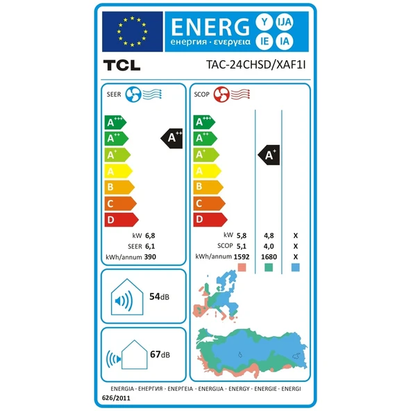 TCL Elite Plus TAC-24CHSD/XAF1I A++ 24000 BTU Inverter Duvar Tipi Klima - Resim 7