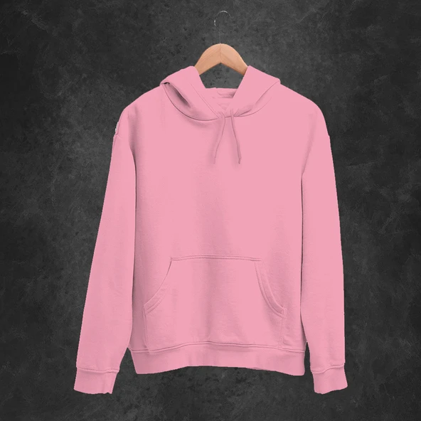 5'li Kışlık Unisex Kapşonlu Sweatshirt Seti (Pembe, Mavi, Turkuaz, Fıstık Yeşili, Lila) - Resim 6