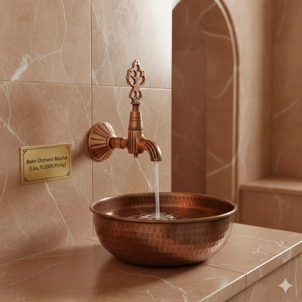 Bakır Osmanlı Musluk - Resim 2