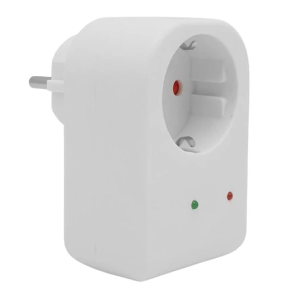 Powermaster PM-18521 Durum Ledli Akım Korumalı Tekli Priz 16 Amper - 3500 Watt Tekli Beyaz ürün görseli 1