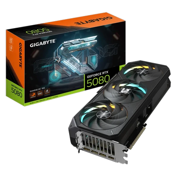 GIGABYTE GeForce RTX 5080 GAMING OC 16G GDDR7 DLSS 4 256 Bit Ekran Kartı GV-N5080GAMING OC-16GD ürün görseli 1