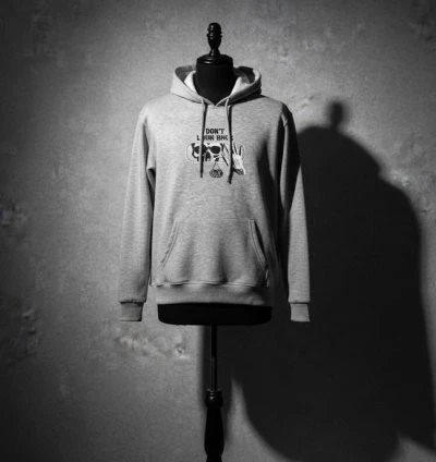 3 İplik Şardonlu Hoodie Sweatshirt - Don't Look Back Gray ürün görseli 1