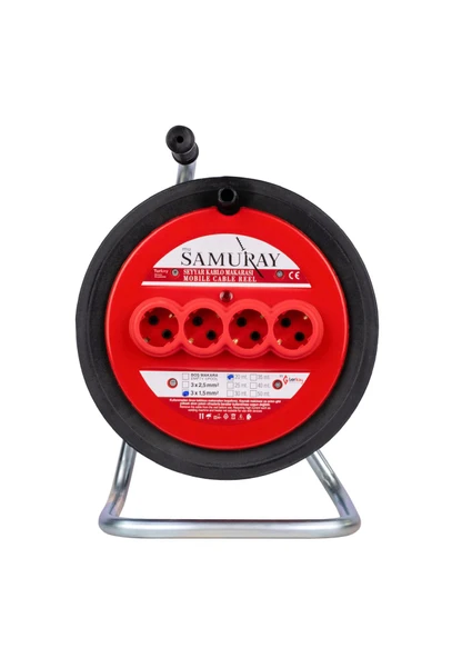 Samuray Seyyar Makaralı Uzatma Kablosu 3x1,5mm 20mt - 31520 ürün görseli 1
