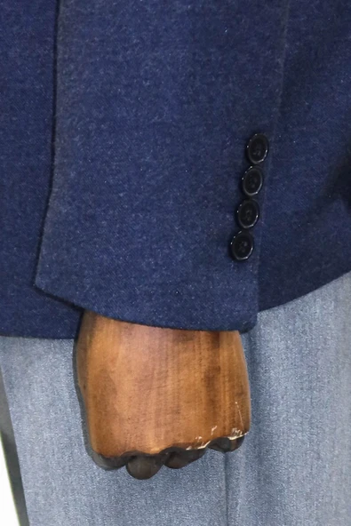 Düz Slim Fit Spor Lacivert Erkek Ceket - Wessi - Resim 5