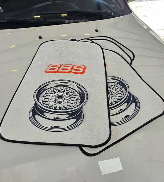 BBS Desenli Oto Paspas Leke Tutmaz Dekoratif Araç Paspası ürün görseli 1