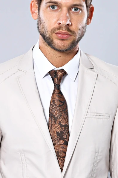 3 Cepli Tek Düğmeli Pamuk Omuz Dikişli Gri Ceket - Wessi - Resim 2