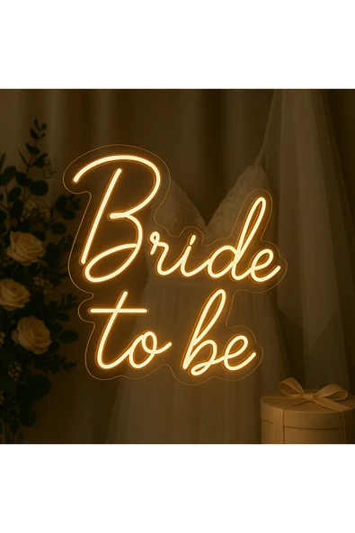Magnetfoto BRİDE TO BE Neon tabela amber 50cm - Resim 2