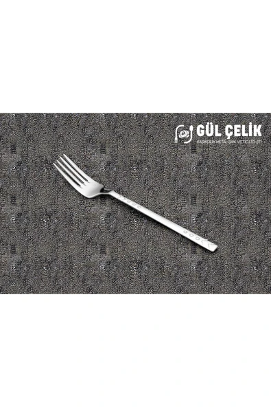 Gül Çelik Gül-Çelik Çatal Kaşık Seti 30 Parça 6 Kişilik Boncuk 18/0 Kalite - Resim 4