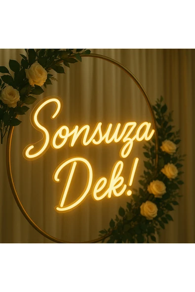 Magnetfoto Söz,düğün organizasyon için neon tabela "Sonsuza Dek!" - Resim 4