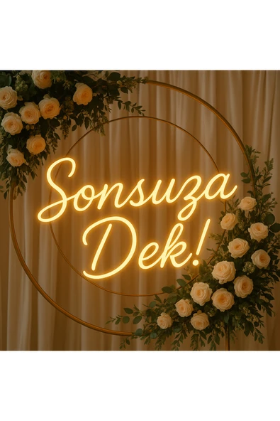 Magnetfoto Söz,düğün organizasyon için neon tabela "Sonsuza Dek!" - Resim 3