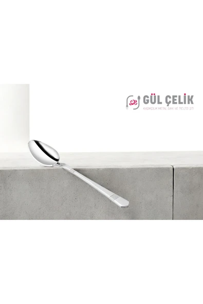 Gül Çelik 30 Parça 6 Kişilik 18/10 Kalite Çatal Kaşık Seti Alvina Model 304 Paslanmaz Çelik - Resim 8
