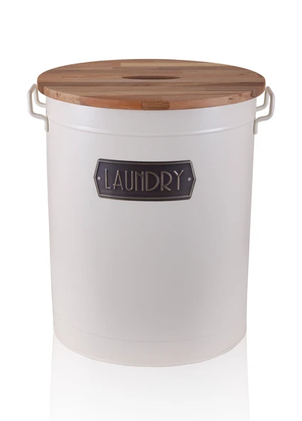 The Mia Çamaşır Sepeti 54X43x35 cm - Krem ürün görseli 1