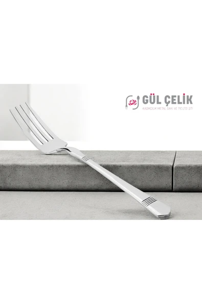 Gül Çelik 30 Parça 6 Kişilik 18/10 Kalite Çatal Kaşık Seti Alvina Model 304 Paslanmaz Çelik - Resim 5