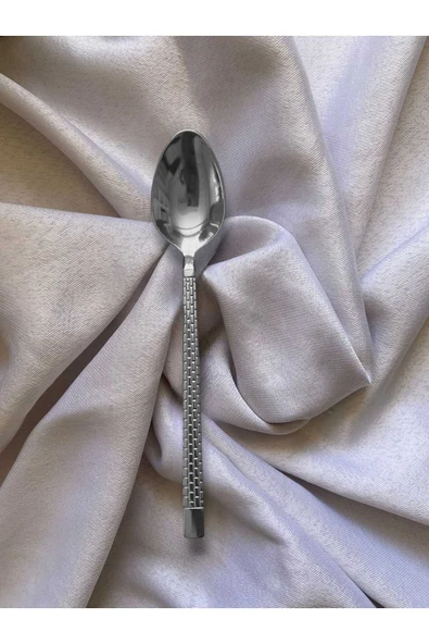 Gül Çelik Çatal Kaşık Seti 60 Parça 12 Kişilik Taş Model 18,0 Kalite - Resim 6