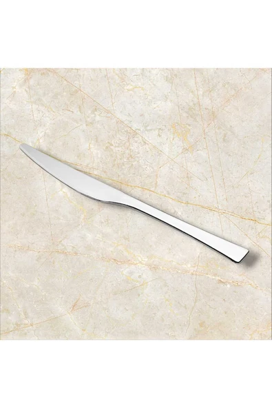 Gül Çelik Yemek Bıçağı 12 Parça 12 Kişilik 18/0 Kalite 3 MM Kalınlık - Resim 6