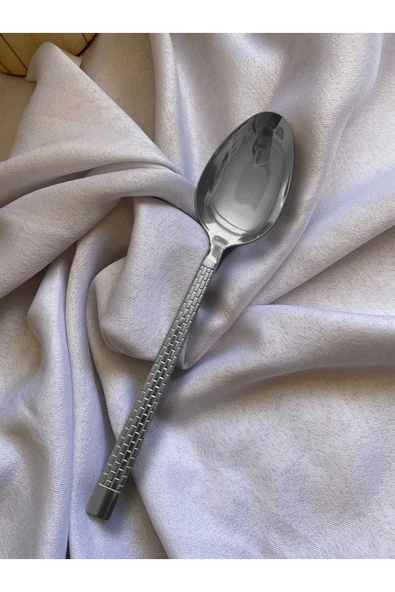 Gül Çelik 30 Parça 6 Kişilik Çatal Kaşık Seti Taş Model Kutulu 18/0 Kalite - Resim 3