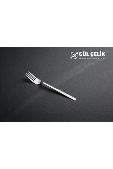 Gül Çelik Çatal Kaşık Seti 30 Parça 6 Kişilik Hasır Model 18/0 Kalite - Resim 6