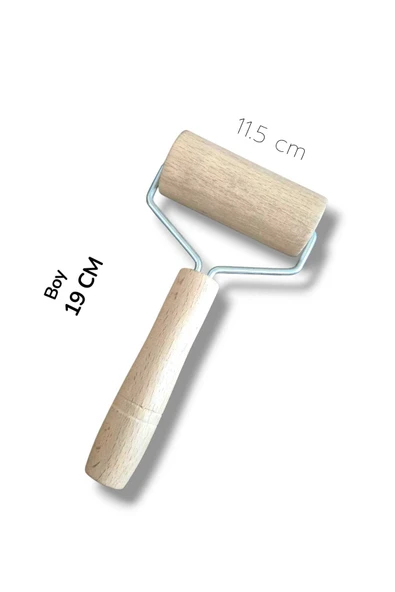 Gül Çelik Ahşap Saplı Rulo Hamur Açıcı Merdane Pürüzsüz Oklava Pizza Börek Açma Silindir ürün görseli 1
