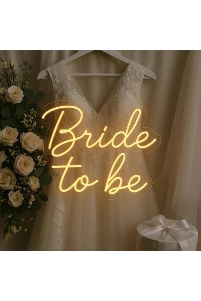 Magnetfoto BRİDE TO BE Neon tabela amber 50cm - Resim 4