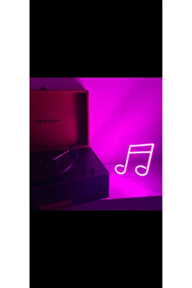 Magnetfoto Nota Mini Neon 20x20 – Müzik Tutkunlarına Özel Dekoratif Işık ürün görseli 1