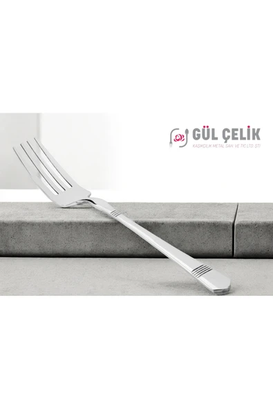 Gül Çelik 60 Parça 12 Kişilik 18/10 Kalite Çatal Kaşık Seti Alvina Model Lüx 304 - Resim 5
