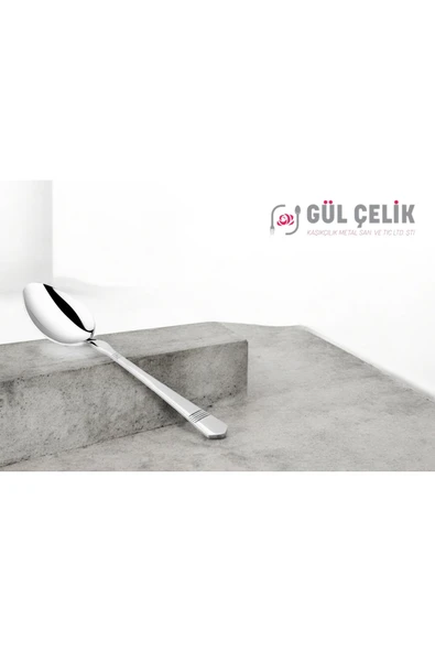 Gül Çelik 60 Parça 12 Kişilik 18/10 Kalite Çatal Kaşık Seti Alvina Model Lüx 304 - Resim 6