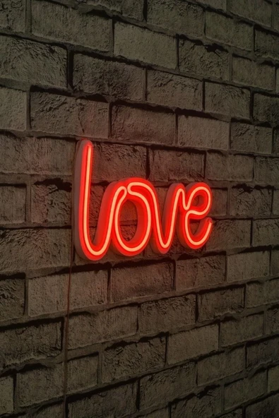 Magnetfoto “Love” Yazılı LED Neon 20x20 | Dekoratif Neon Tabela ürün görseli 1
