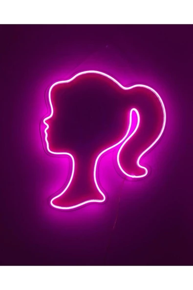 Magnetfoto Pembe Kadın Silüeti Neon LED Işıklı Duvar Dekoru – Makyaj Köşesi ve Oda Aydınlatması ürün görseli 1