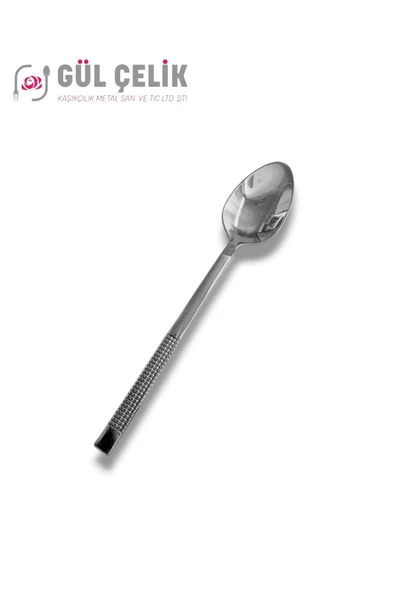 Gül Çelik 30 Parça 6 Kişilik Çatal Kaşık Seti Hasır Model Kutulu 18/0 Kalite - Resim 6