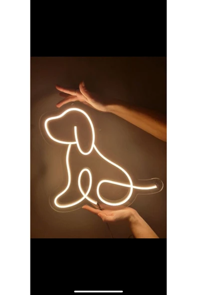 Magnetfoto Köpek Figürlü LED Neon Tabela | Pleksi Tabanlı Dekoratif Neon Tabela ürün görseli 1