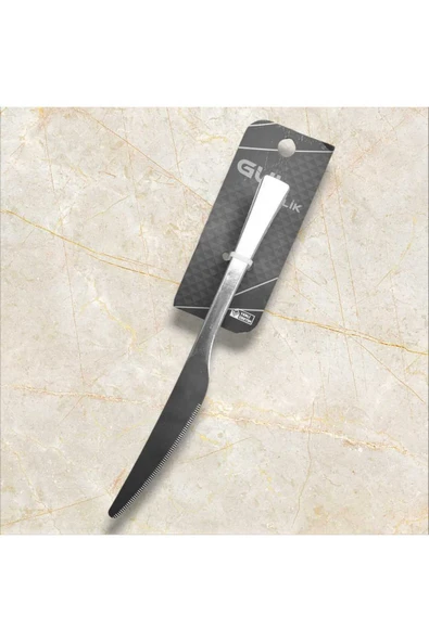 Gül Çelik Yemek Bıçağı 12 Parça 12 Kişilik 18/0 Kalite 3 MM Kalınlık - Resim 5