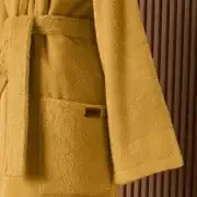 Altınbaşak Dolce Kapüşonlu Tekli Bornoz Amber/Hardal M/L Beden - Resim 2