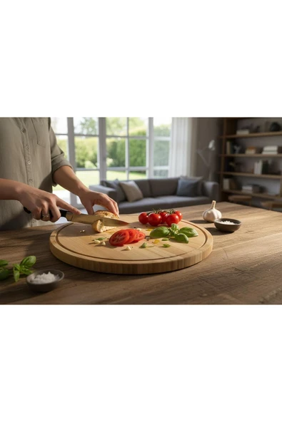 KAVEH Bambu 360° Döner Standlı Servis ve Sunum Tabağı (Sunumluk) ürün görseli 1