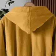 Altınbaşak Dolce Kapüşonlu Tekli Bornoz Amber/Hardal M/L Beden - Resim 3