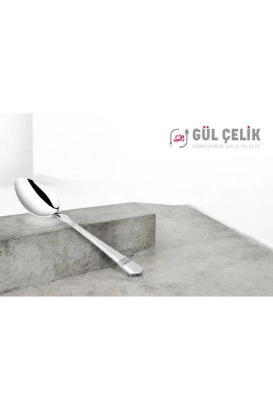 Gül Çelik 30 Parça 6 Kişilik 18/10 Kalite Çatal Kaşık Seti Alvina Model 304 Paslanmaz Çelik - Resim 6