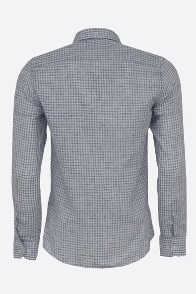 Lacivert Ekose Gömlek - Wessi - Resim 4