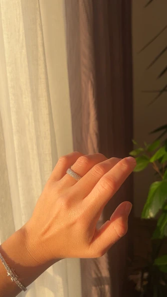 925 ayar gümüş yüzük 6 no - Resim 3