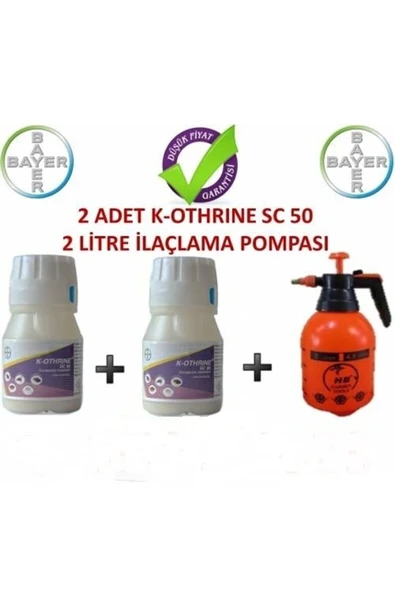 K-othrine Mega Tarım 2 Adet (YENİ TARİHLİ) 2 Lt Ilaçlama Pompası ürün görseli 1