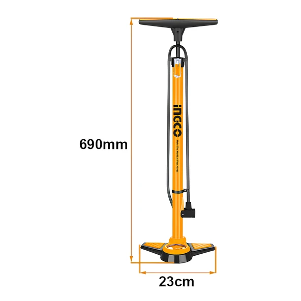 Ingco MPP3201 T Saplı Saatli Alüminyum Gövde Hava El Pompası 69cm - Resim 3