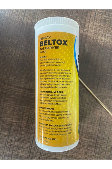 BELTOX 100GR TOZ BARİYER hayvanlar için pire tozu - Resim 2