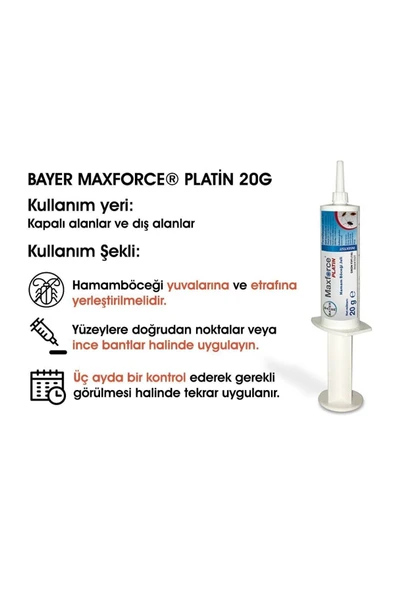 3 Adet Bayer Max Force Jel 20 gr Hamamböceği Haşere İlacı Yemi - Resim 3