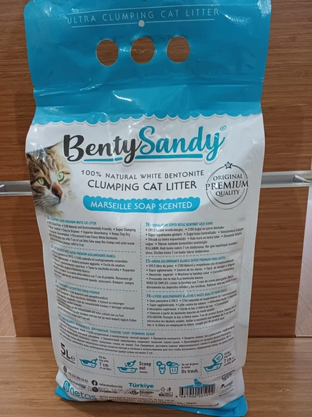 BentySandy Topaklanan Süper Beyaz Bentonit KEDİ KUMU - Resim 2