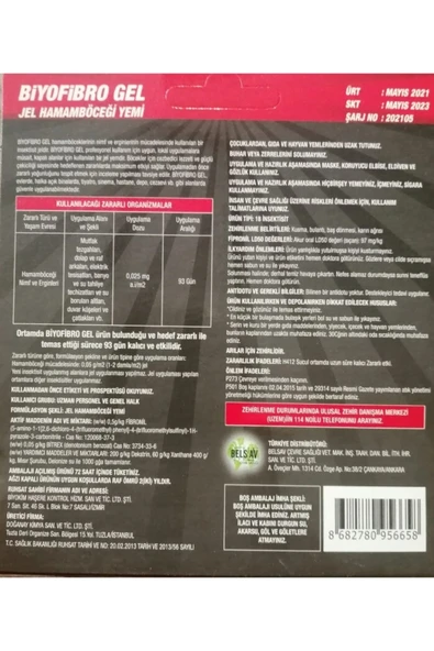 Biyofibro Gel 5 Gram Hamamböceği Ilacı Öldürücü Yem Çok Etkili Zararsız - Resim 2