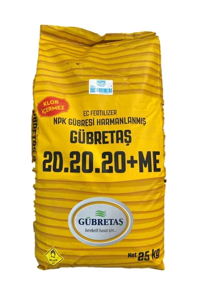 20 20 20+me Iz Elementli Suda Çözünen Azotlu Fosfor Potasyum Toz Npk Gübre 25 Kg - Resim 3