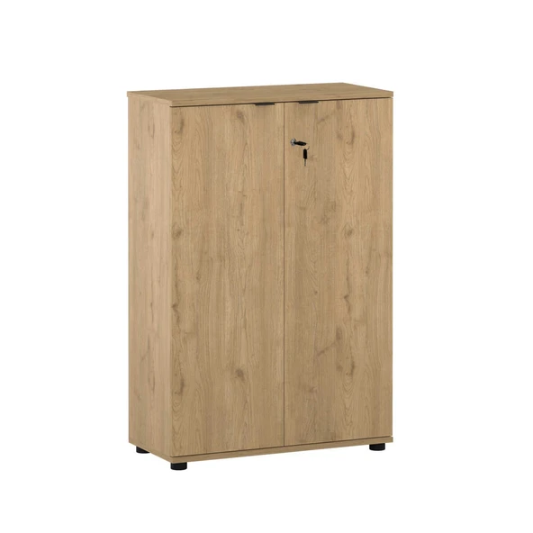 Rio 3 Raflı Kapaklı Kitaplık - Florida Meşe 72x109x34 cm - Resim 5