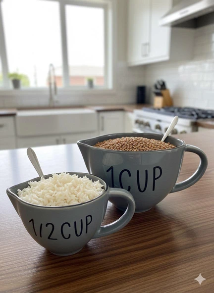 2'Lİ SERAMİK ÖLÇÜ BARDAĞI SETİ ANTRASİT 250 ML/500 ML - Resim 3