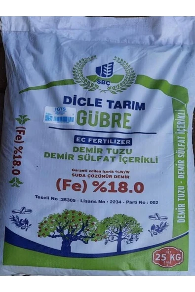 Arteras&riseherb Igts Barkodlu 25 Kg Demir Sülfat Gübresi-demir Tuzu Kara Boya ürün görseli 1