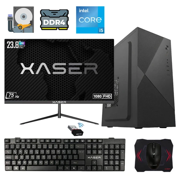Xaser Xsr1225 i5 14600K 32GB Ram 1TB SSD 23.8" Monitör Ultra Performanslı Ofis Bilgisayarı ürün görseli 1
